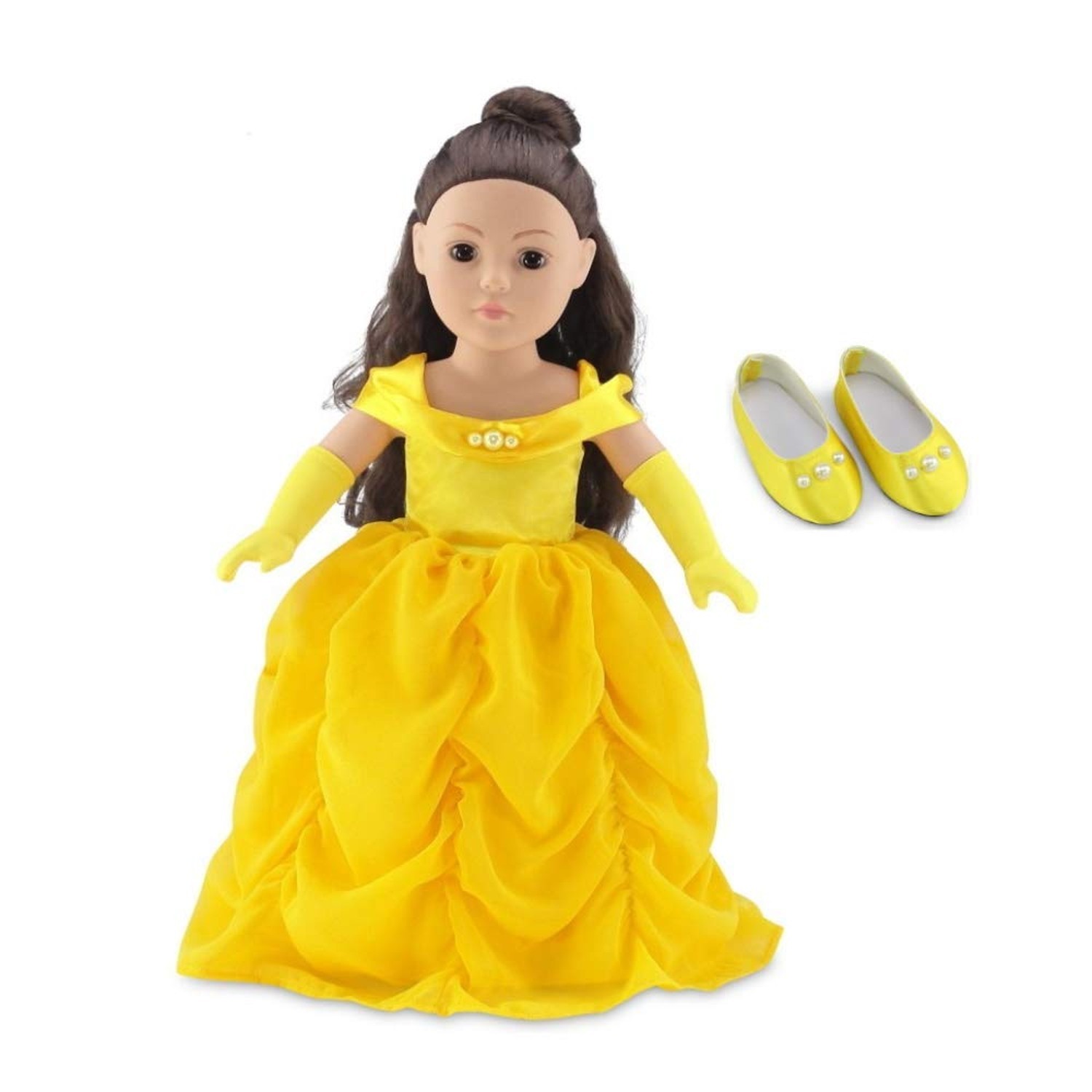 Emily Rose 18 Inch Doll Clothes 3 PC Yellow Princess Ball Go