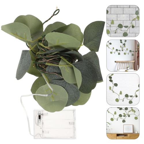Lampe Feuille D'Eucalyptus Guirlande Verdure Artificielle Lumières Féériques - Imagen 11 de 12