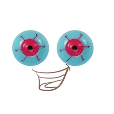 Soayone Luminous Horror Eyeballs Blue 2 Count Scary Glow Halloween