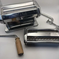 Vtg Imperia Pasta Machine Maker Tipo Lusso SP-150 w/Attachments Inst Italy-Torin