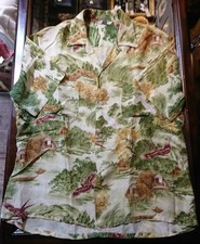 Vintage 1960's Penney's Hawaiian Aloha Shirt Size M Brown Green