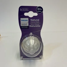 Philips Avent Natural Response Baby Bottle Nipple, 3m+  2 x Natural Nipple