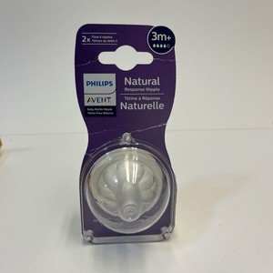 Philips Avent Natural Response Baby Bottle Nipple, 3m+ 2 x Natural Nipple