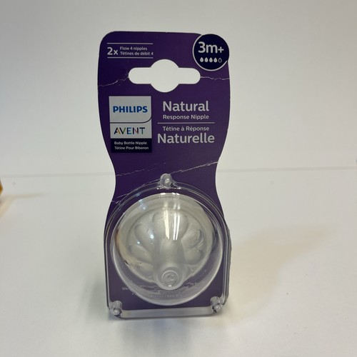 Philips Avent Natural Response Baby Bottle Nipple, 3m+ 2 x Natural Nipple