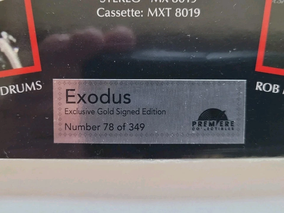 Exodus Bonded by Blood SIGNED GOLD Vinyl LIMITED EDITION #78/349 SEALED w/COA - Image 3 of 3