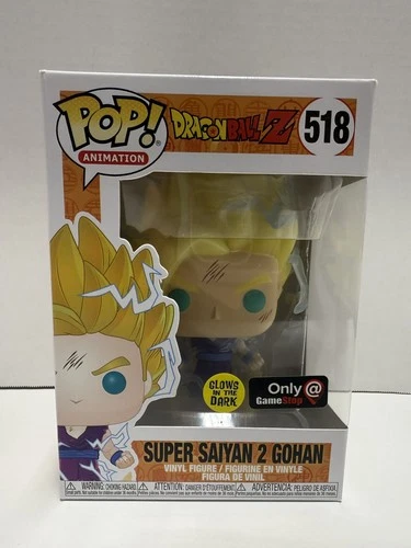 Funko Pop Super Saiyan 2 Gohan #518 GameStop Exclusive Glow in the Dark