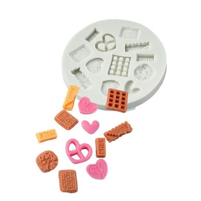 12 Cavities Silicone Molds for Cookie Biscuit Cake Top Decoration Chocolate Mold