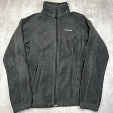 Columbia Women's Benton Springs Full Zip Fleece Jacket M Black Cozy Hiking USA