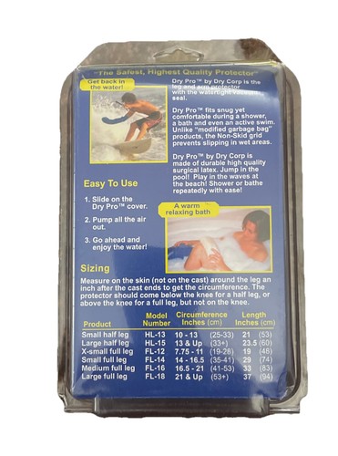 DryPro Waterproof X Small Full Leg Protector Seal Cast Cover. # FL 12. New. - Picture 2 of 2