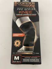 New Copper Fit Freedom Knee Compression Sleeve Unisex Size Medium 13 -14 Black