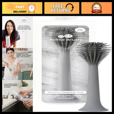 Silicone Bottle Brush - Odor-Resistant Cleaning Tool with Long Handle  Suction