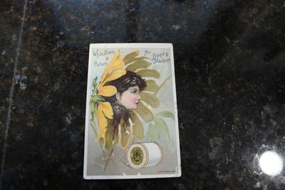 Antique Advertising Trade Card Ca. 1897 J. & P. Coats Best Six Card Thread