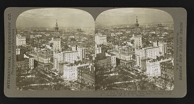 New York City Madison Square Garden Flatiron Building 1907 Stereo View