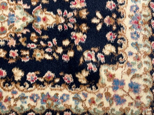 Alfombra oriental anudada a mano Kirman Kerman 100x65 cm rug carpet puente - Imagen 10 de 16