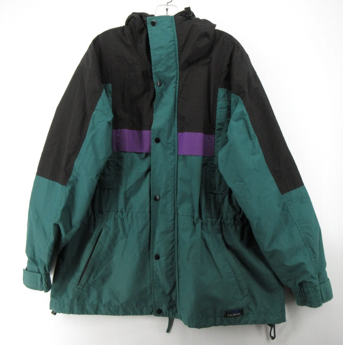 VINTAGE LL Bean Jacket Men Large Green Sunbuster Parka Coat Colorblock Unisex *