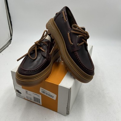 Timberland Ray City EK+ Womens Boat Shoes Size 10 Leather Earthkeepers Lug Sole