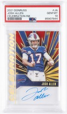 2021 PANINI DONRUSS CELEBRATION INK #JA JOSH ALLEN PSA 10