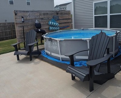 Outdoor Swimming Pool, 12'x30'' Prism Frame Round Above Ground Swimming Pool 24''D