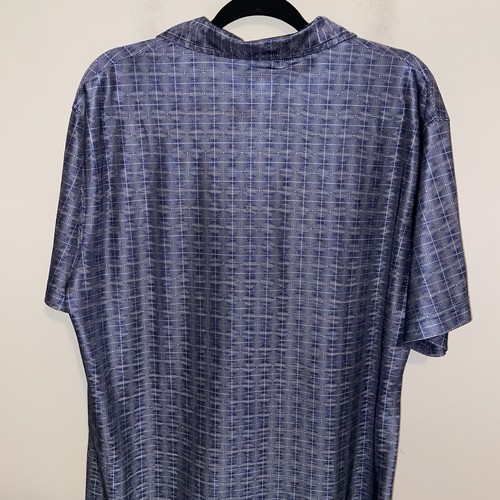 Vintage Street Culture Shirt Mens Large Disco 90s Y2K Grunge Blue Silky Retro - Bild 10 von 11