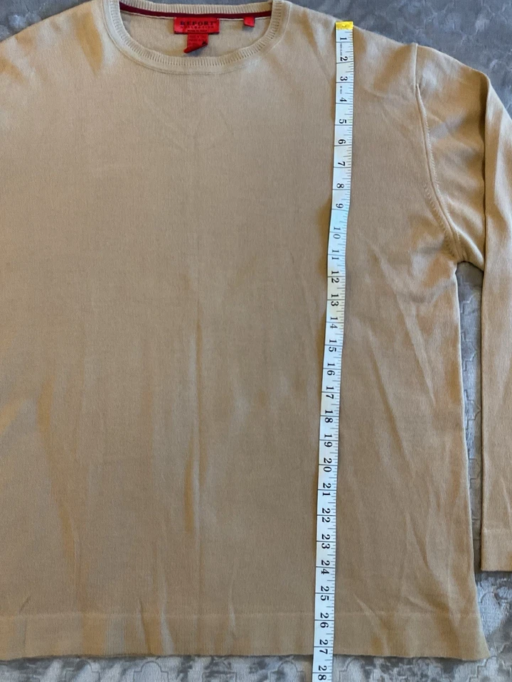 Report Collection Made In Italy Mens Sweater Tan Size XL Long Sleeves - Image 4 of 4