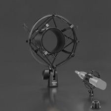 Microphone Shock Mount, Mic Holder for Stand Boom Arm with Elastic Ropes ...