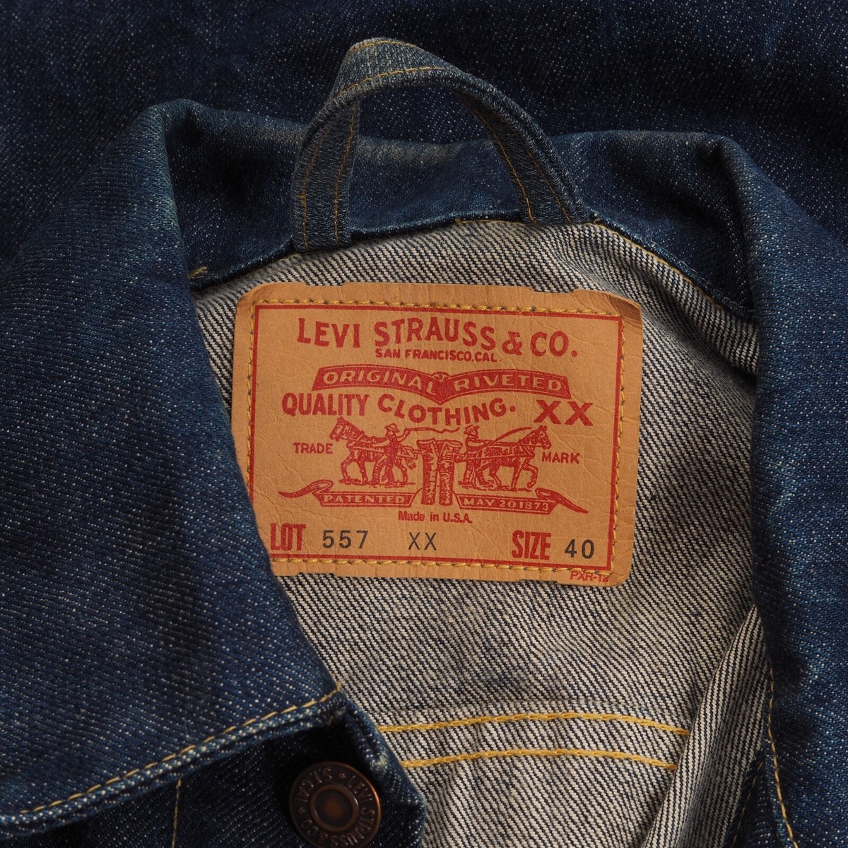 Levis Big E Men's Vintage Lot 557 XX Denim Jacket made in Levis Big E Men's Vintage Lot 557 XX Denim Jacket made in