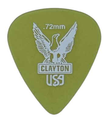 Clayton Ultem Gold - Standard - 0,72 mm (1,6 oder 12 Stück) Plektren