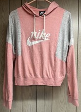 Nike Women's Size M Pullover Hoodie Pink Long Sleeve Cotton Hooded GUC