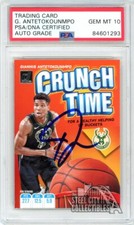 Giannis Antetokounmpo 2019-20 Panini Donruss Crunch Time Auto Card #4 PSA/DNA 10