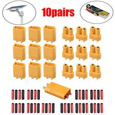 20x Male/Female XT-30 Bullet Connectors Plugs w/ Heat Shrink For RC Lipo Battery
