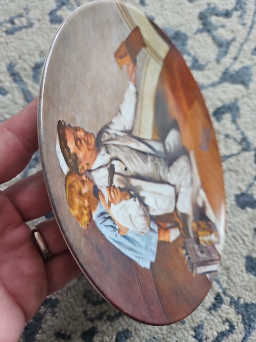 ドイツ　プレート　セット　ビンテージ Norman Rockwell Plate 1983 Bradex# 84-R70-37 Plate# F11948 