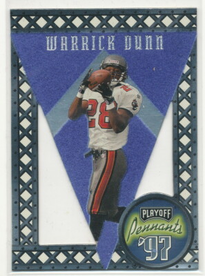 1997 Playoff Contenders Warrick Dunn Blue Felt Pennants