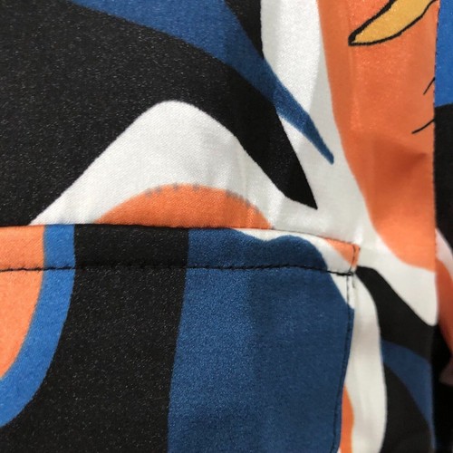 Blusa DR2 Mujer M Multicolor Floral Cuello Manga Corta Abotonada Top Nueva con Etiquetas - Imagen 6 de 11