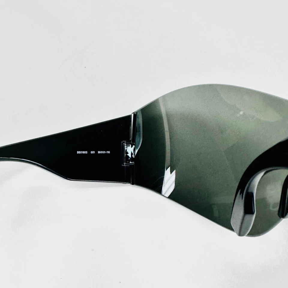 Gafas de sol futuristas máscara de moda negra BALENCIAGA Demna Kim 0180 BB0180S 001 Foto 3 de 4