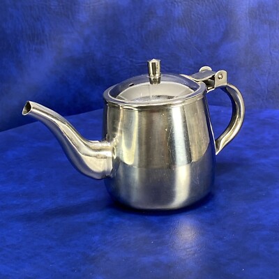 Vtg Adcraft 18-8 Stainless Steel Korea Mini Flip Lid Tea Pot Creamer Pitcher A