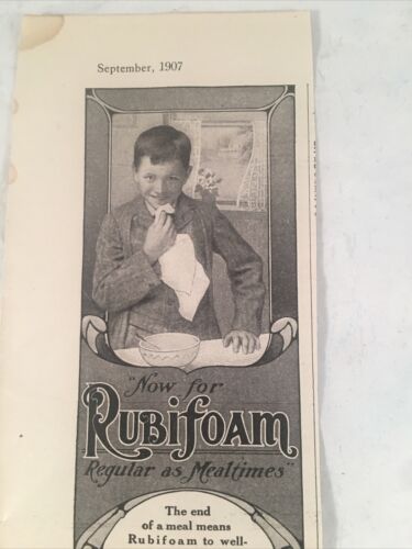 Vtg Rubifoam 1907 Print Ad - Picture 2 of 4
