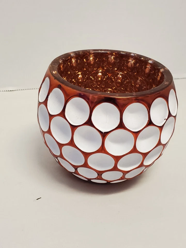 Candelabros votivos Fifth Avenue cristal óptico blanco y oro rosa Foto 2 de 4