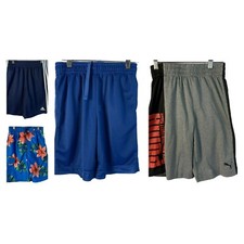 Boys Sz 10-12 Athletic Shorts Board Swim Shorts Puma Athletic Works Addias Kanu
