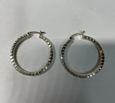 Huggie Big Hoop Earrings for Women Water Ripple Twist Round Earrings