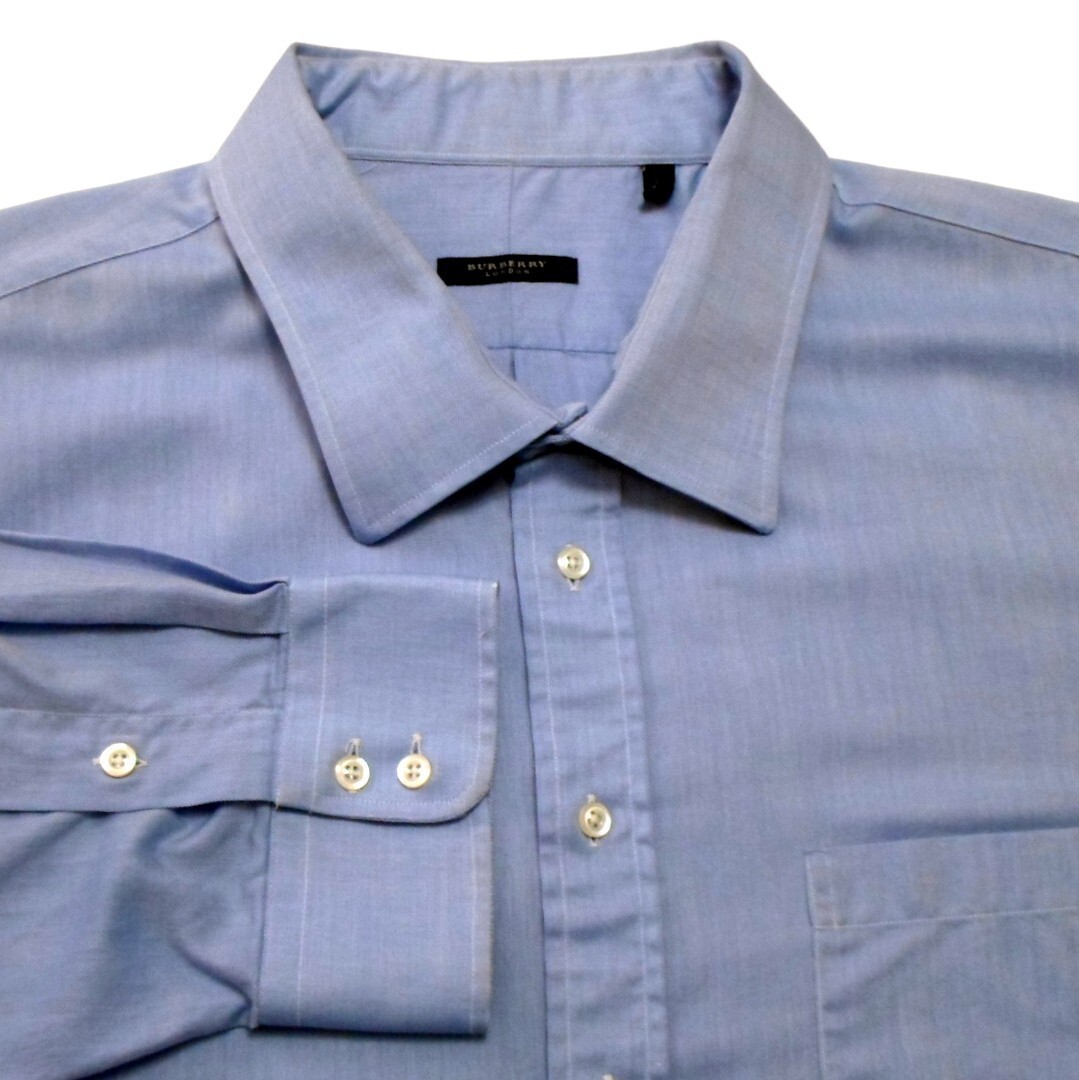Burberry London Light Blue Dress Shirt Mens 6XL 21.5 36 Long