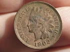 1902 Indian Head Cent Penny- VF/XF Details- 2 Diamonds