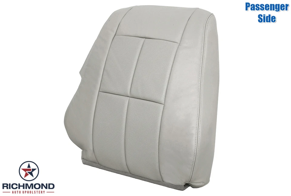 Lincoln Zephyr 2006-Pasager lado inclinado respaldo cubierta de asiento de cuero de repuesto gris Foto 4 de 4