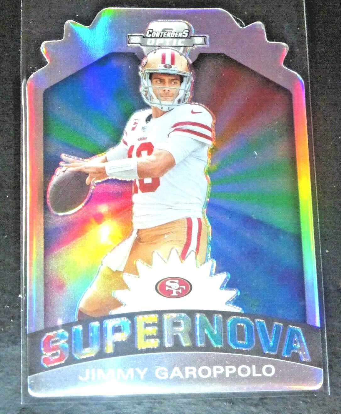 2019 PANINI CONTENDERS OPTIC SUPERNOVA JIMMY GAROPPOLO SILVER PRIZM 49ERS CARD