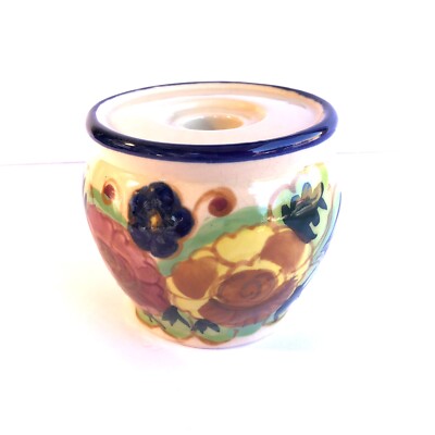 Bella Casa by Ganz 3.25  Painted Round Candle Holder Floral Designs