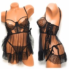Victoria's Secret Designer Collection Nighty Babydoll Gown  Panty size 34C/S