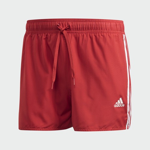 adidas 3 Streifen Badeshorts Herren Schwimmhose Badehose Beach Short Rot XL  NEU | eBay
