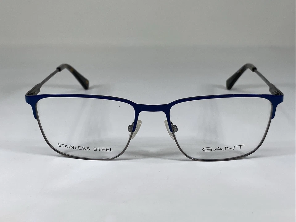 GANT GA3241 091 NOS Navy Blue/Silver Split Eyeglasses Frame 53-17-140 - Imagem 2 de 4