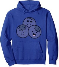Kawaii Blueberry Fruit Love Blueberries Sweet Gift Unisex Hooded Sweatshirt