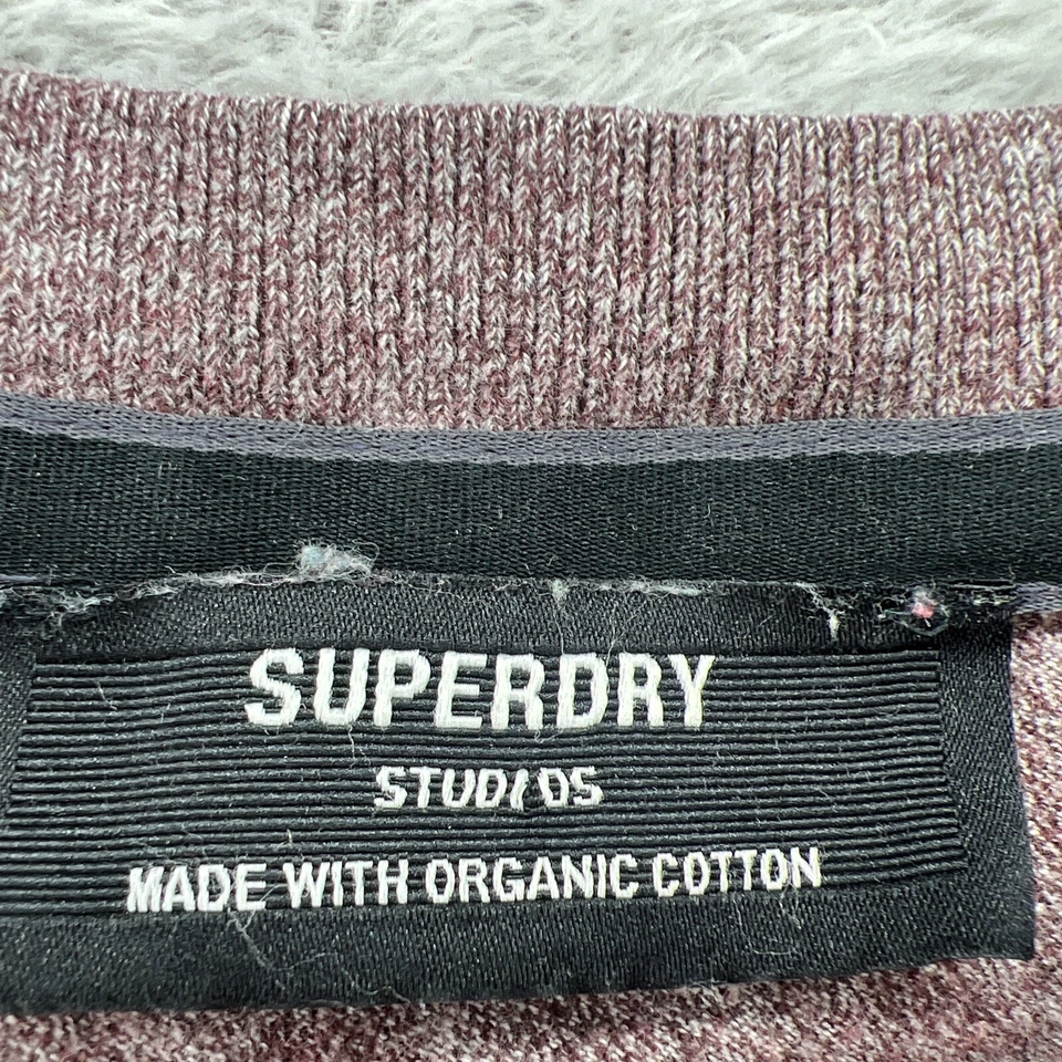 Superdry Shirt Men’s Large Heathered Red Short Sleeve Crew Neck TEE - Image 3 of 4