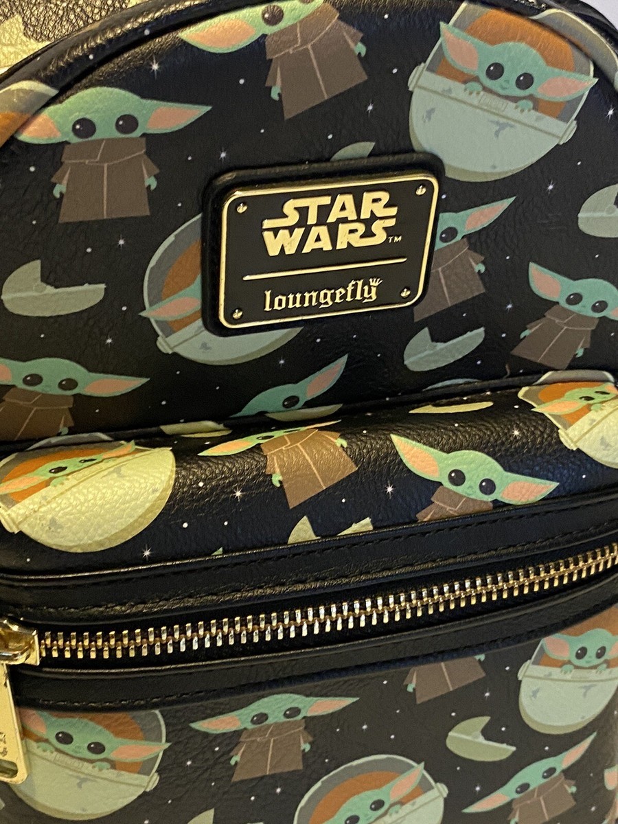 Loungefly Disney Mini Back Pack Baby Yoda Grogu Mando Star  display picture 1